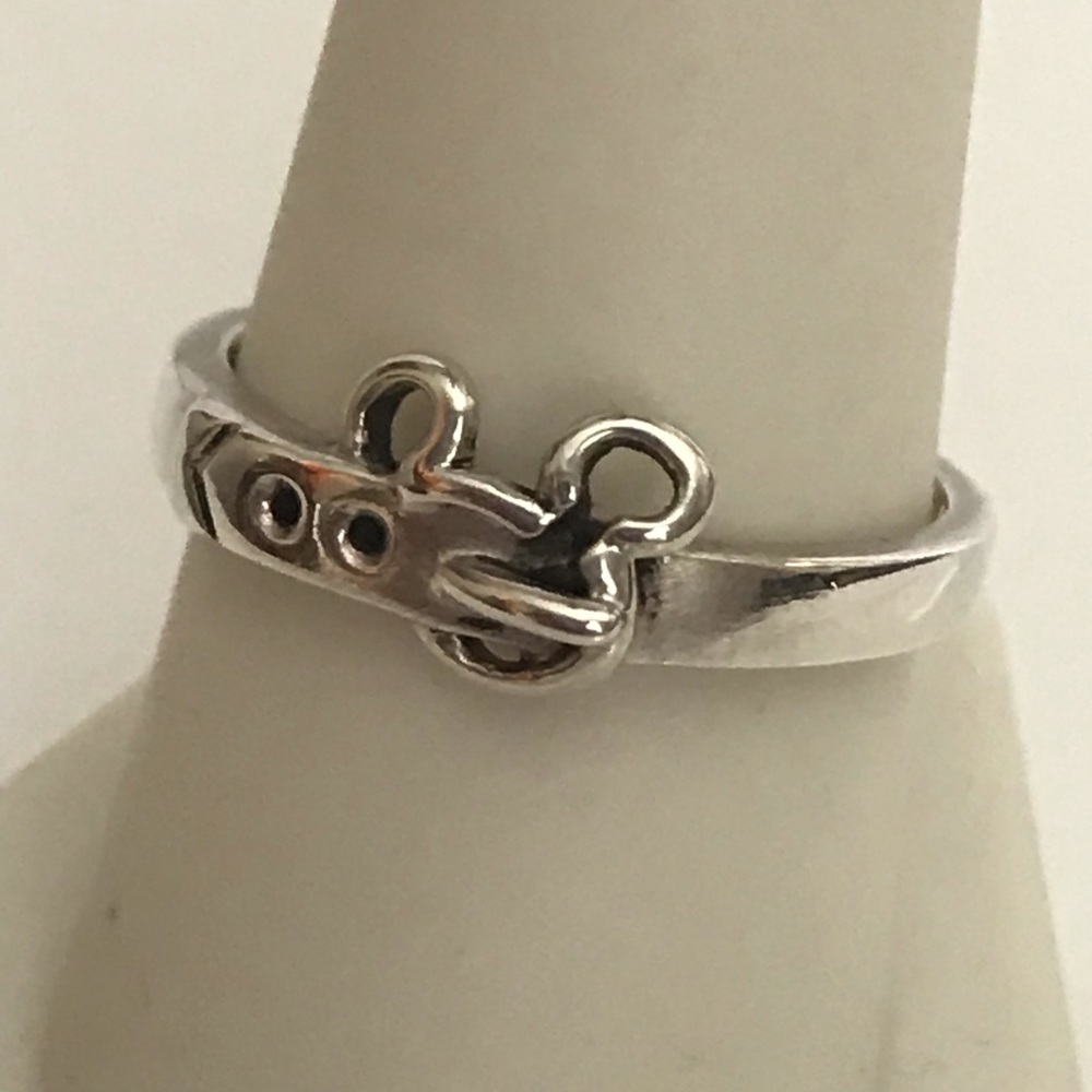 925 Disney Mickey Buckle Ring - Picture 2 of 7